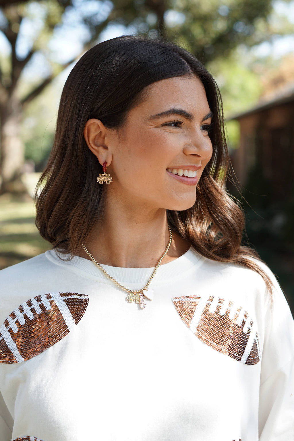 Mississippi State Bulldogs Logo Huggie Hoop Earrings