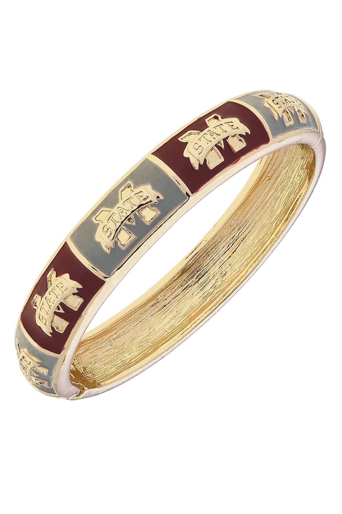 Mississippi State Bulldogs Enamel Checkered Hinge Bangle