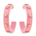 Darla Star Resin Hoop Earrings