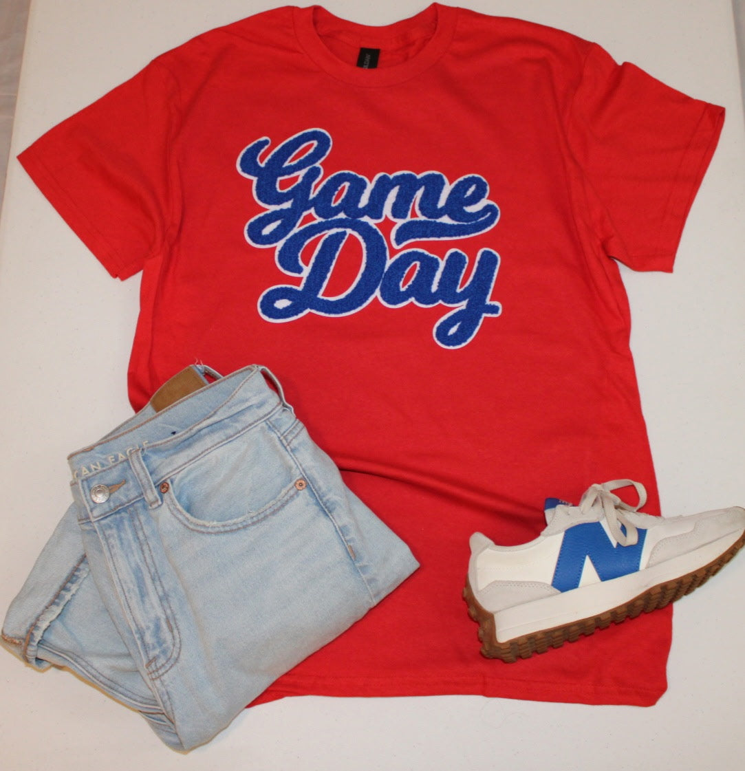 Red and Blue Game Day Tee